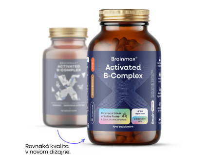 BrainMax Activated B-Complex®, Aktivovaný B Komplex, 90 rastlinných kapsúl