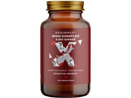 BrainMax Iron Complex®, železo bisglycinát, 25 mg, 100 rastlinných kapsúl