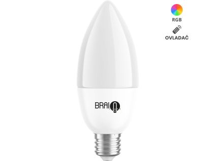 Inteligentná žiarovka BrainLight LED, závit E14, 4,8 W, s ovladáčom, stmievateľná