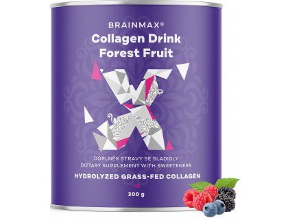 BrainMax Collagen Drink, kolagén nápoj, lesné ovocie 300 g