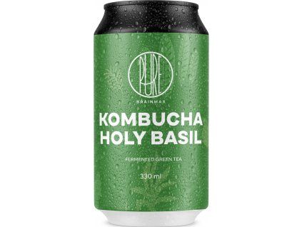 BrainMax Pure® Kombucha Holy Basil, Kombucha, bazalka, 330 ml