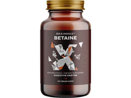 BrainMax Betaine HCl, Betaín HCl a horec žltý, 700 mg, 90 kapsúl
