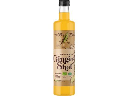 BrainMax Pure® Ginger Shot, zázvorová šťava s kurkumou, BIO