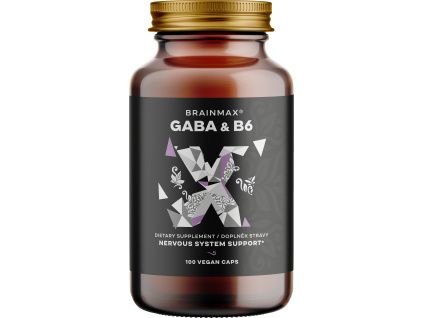 BrainMax GABA & B6, 700 mg, 100 rastlinných kapsúl