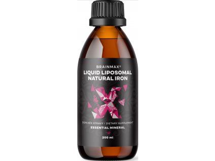 BrainMax Liposomal Natural Iron, lipozomálne železo, 200 ml