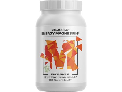 BrainMax Energy Magnesium®, 1000 mg, Horčík Malát 200 mg, 100 rastlinných kapsúl