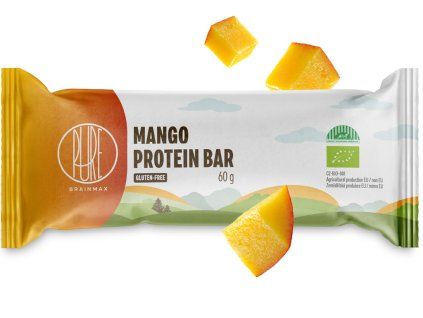 BrainMax Pure® Protein Bar, Proteínová tyčinka, Mango, BIO, 60 g