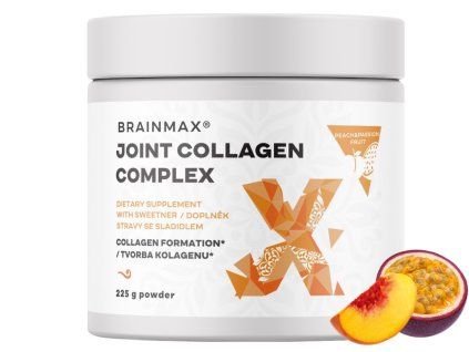 BrainMax Joint collagen komplex, broskyňa-marakuja, 225 g