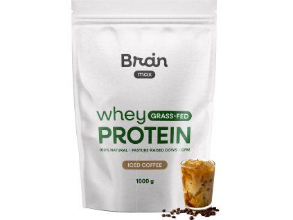 BrainMax Grass-fed Whey Protein, Ľadová káva, 1000 g