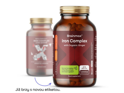 BrainMax Iron Complex®, 20 mg, 50 rastlinných kapsúl
