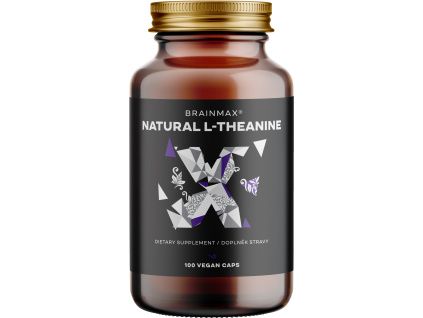 BrainMax Natural L-Theanine, 100 rastlinných kapsúl