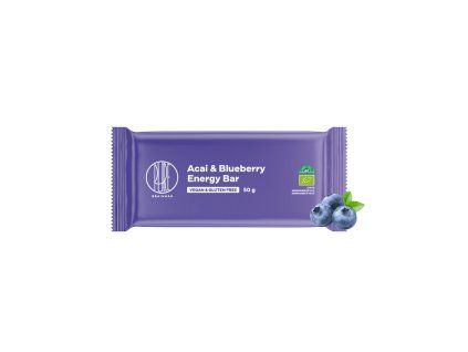 BrainMax Pure® Energy Bar, acai a čučoriedka, BIO, 50 g