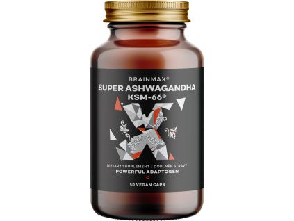 BrainMax Super Ashwagandha® extrakt KSM-66®, 50 rastlinných kapsúl