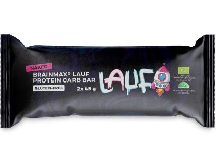 BrainMax LAUF® Protein Carb Bar, bez polevy, BIO, 2x45 g