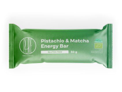 BrainMax Pure® Energy Bar, pistácia a matcha, BIO, 50 g