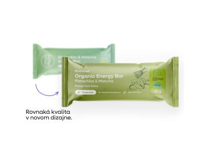 BrainMax® Organic Energy Bar, Pistachios & Matcha, 50 g