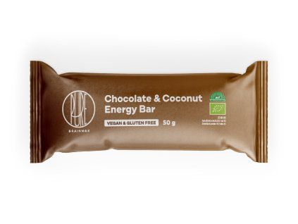 BrainMax Pure® Energy Bar, Chocolate & Coconut, BIO, 50 g