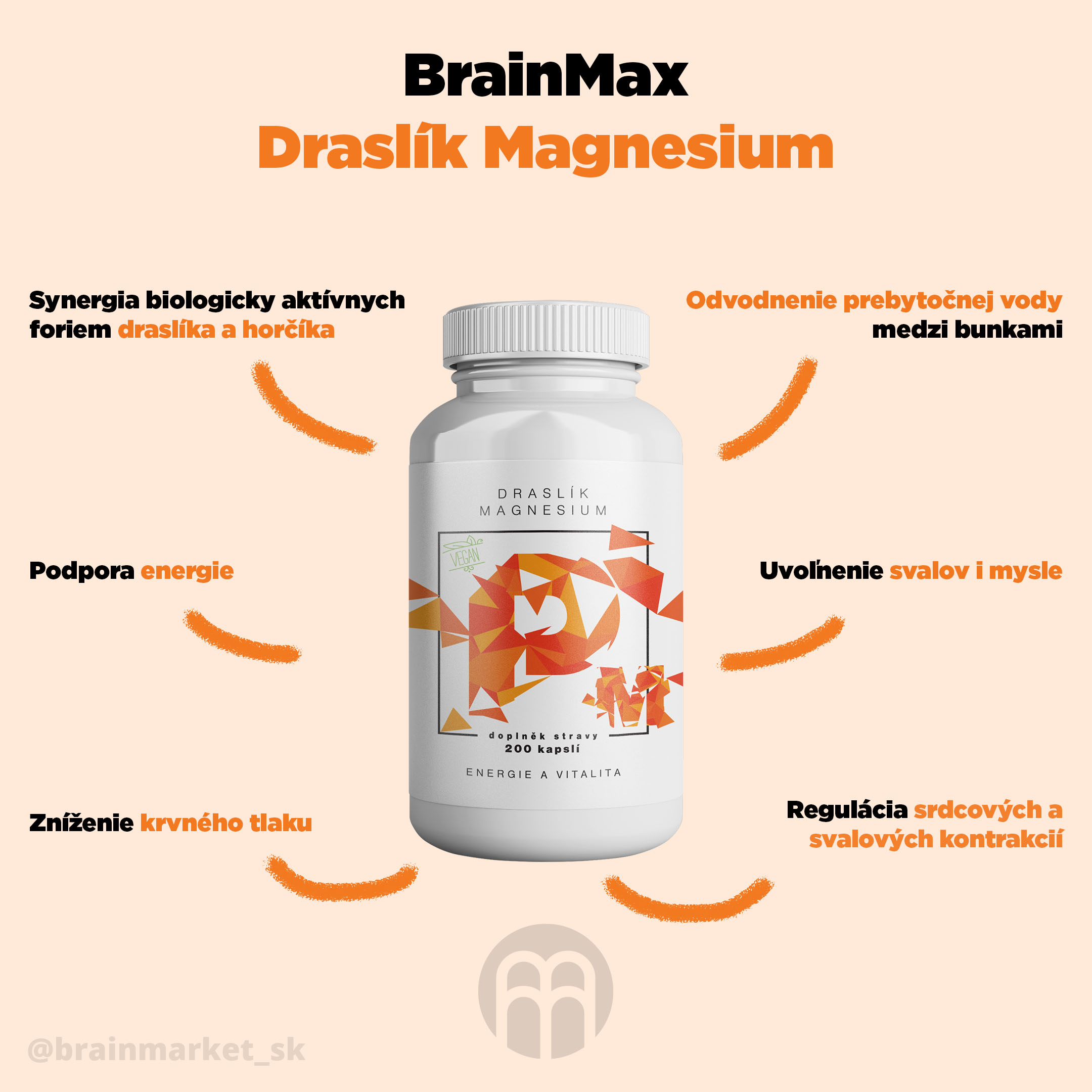 Brainmax Draslík Magnesium