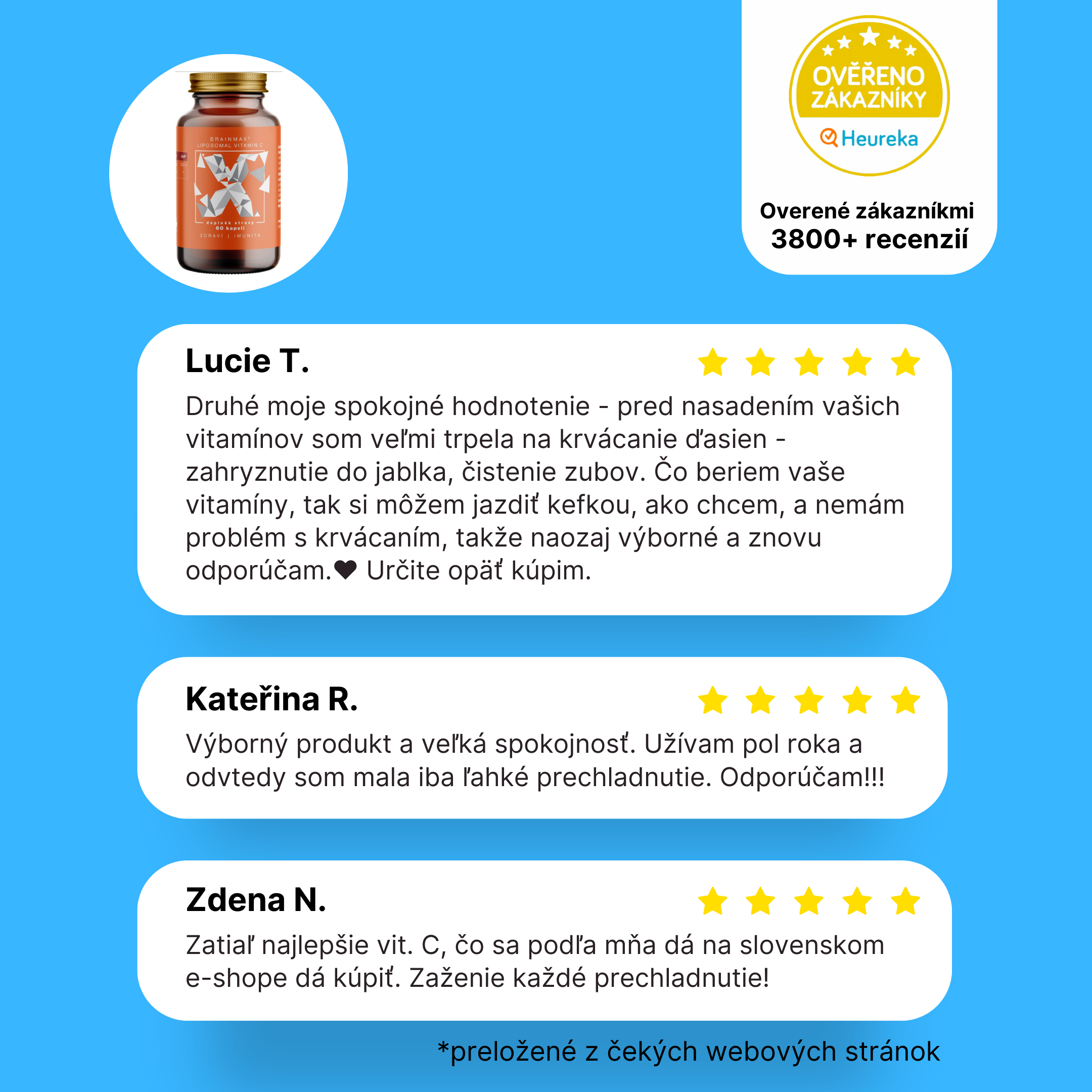 Prednosti Brainmax Liposomal Vitamín C