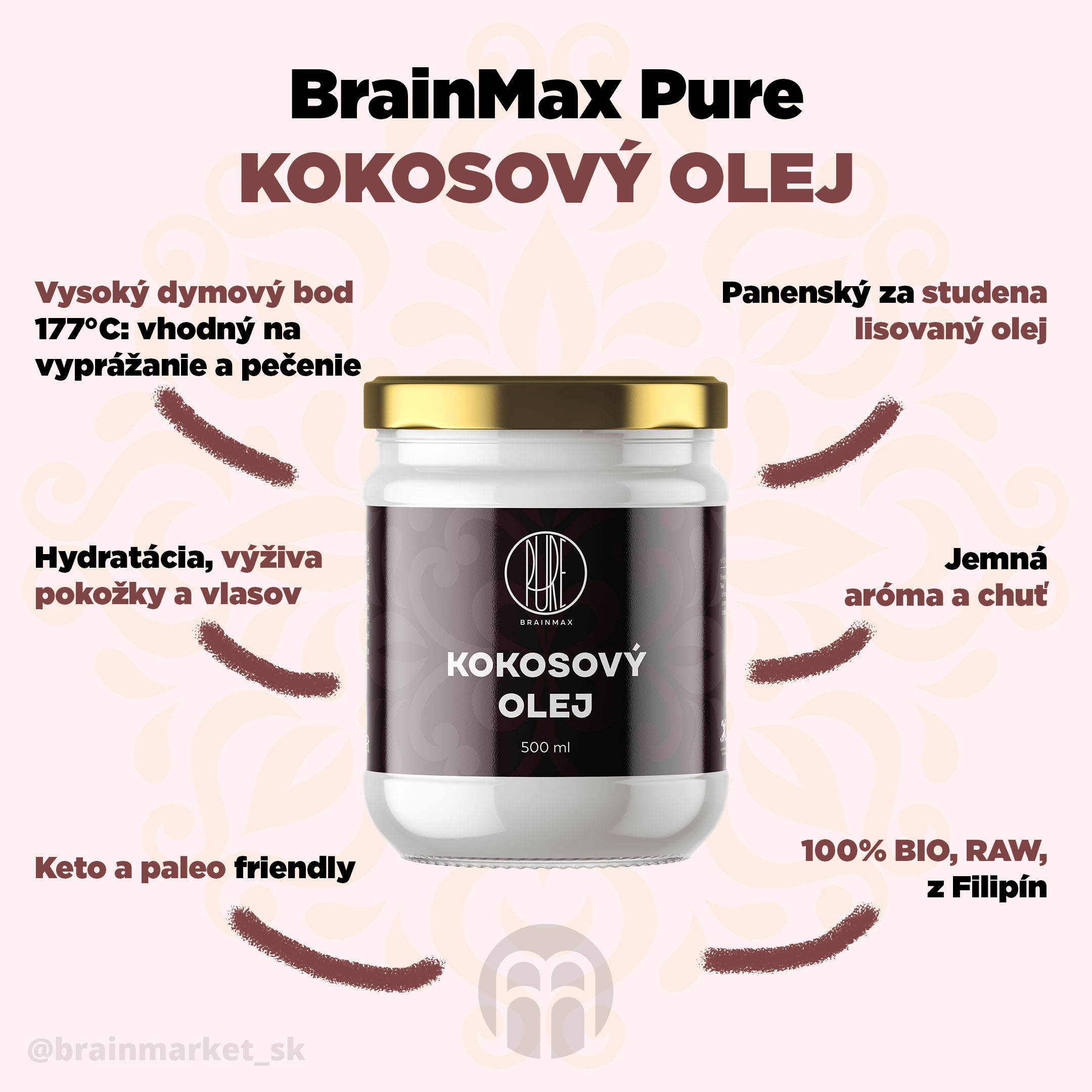 Brainmax Pure Kokosový olej - BrainMarket.cz