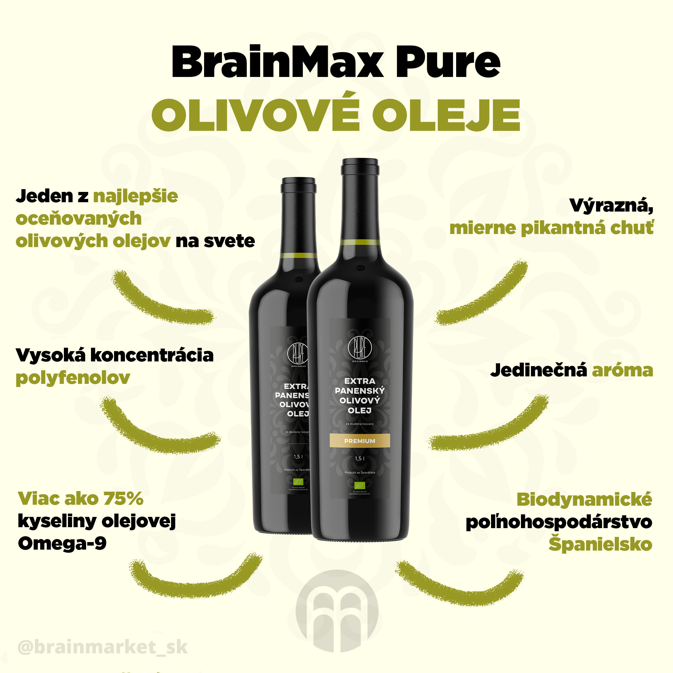 Brainmax Pure Olivový olej PREMIUM, BIO - BrainMarket.cz