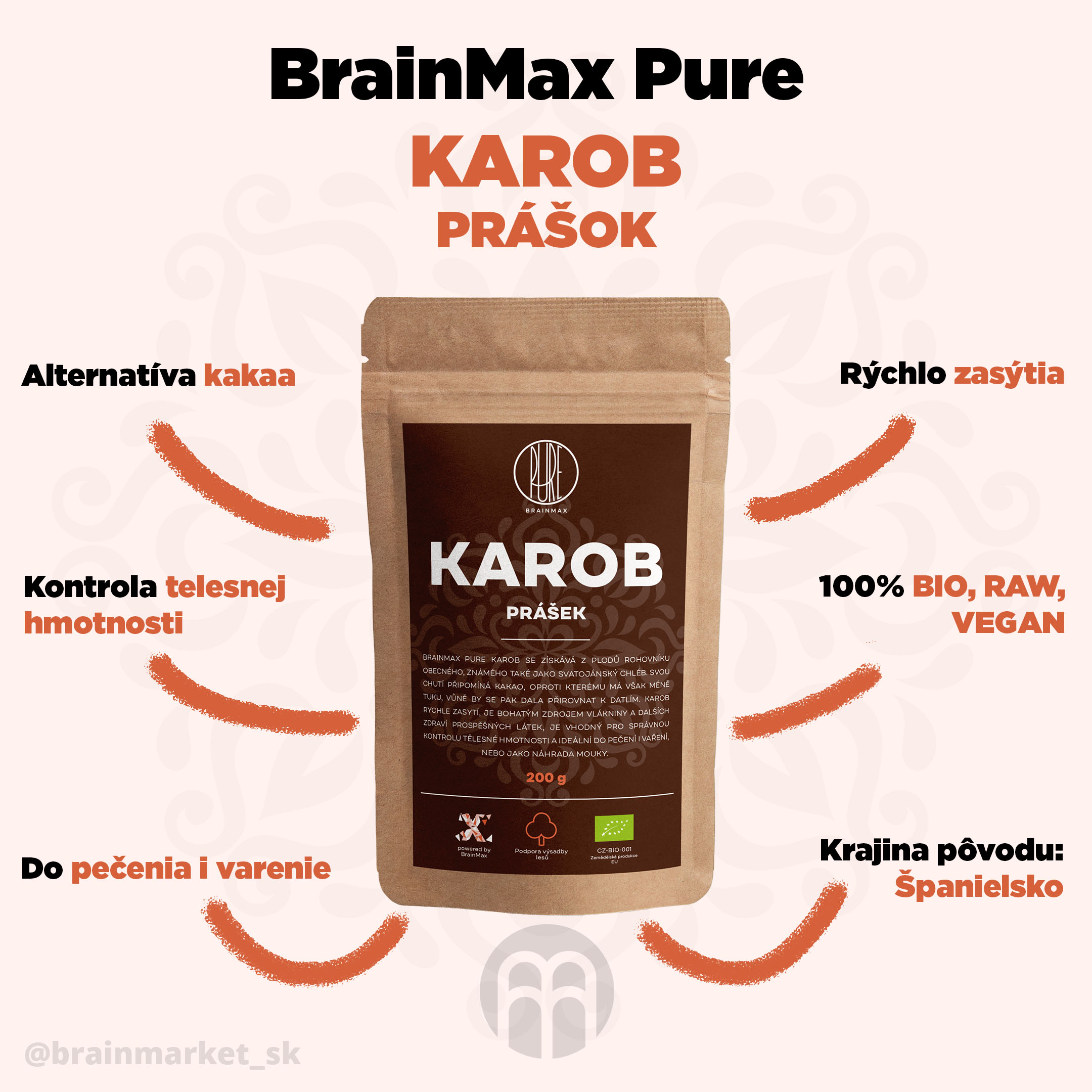 Brainmax Pure Karob - BrainMarket.cz